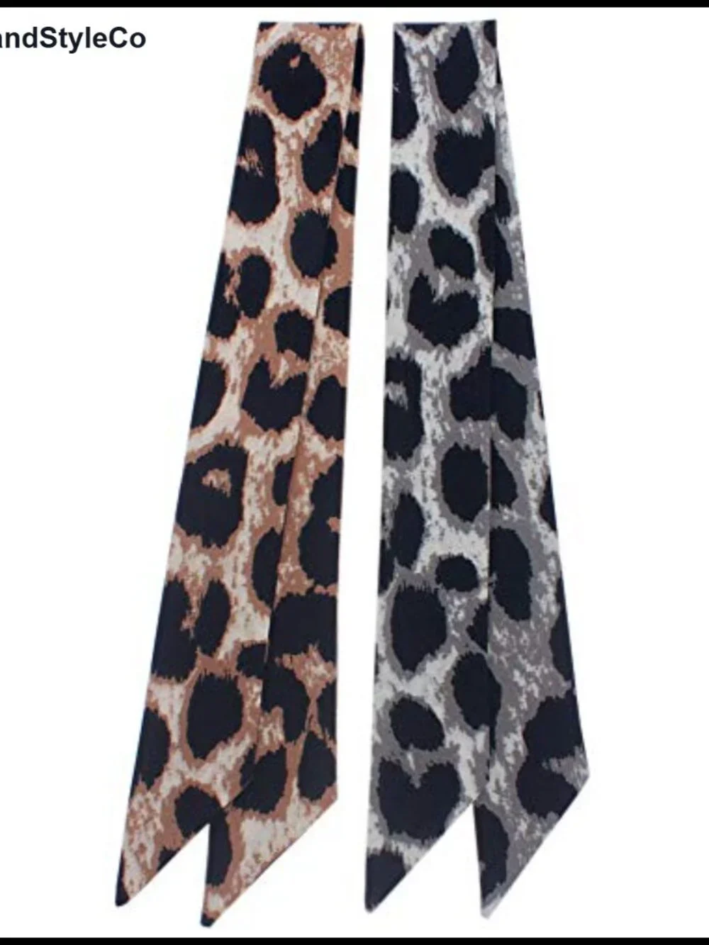 3pcs Silk Scarf Set Bag Handle Wrap Hair Band Neck Scarf